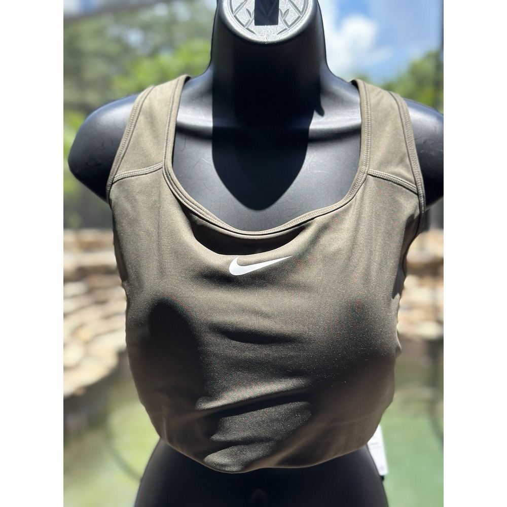 Nike Swoosh Medium-Support Sports Bra Green Women 2X DH3384-325 NWT